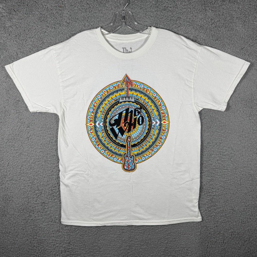 The Who 2025 North American Tour Graphic T-Shirt White Mens Large Cotton Tee